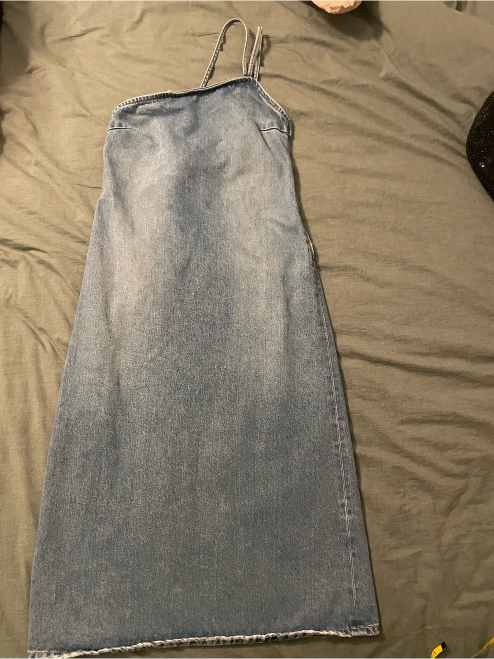 Zara Light Blue Denim Slip Skirt